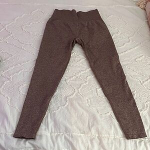 NVGTN Womens High-Waist Leggings in Dark Brown Heather